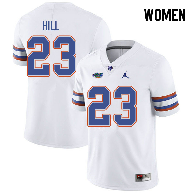 Jordan Brand Women #23 Jaydon Hill Florida Gators College Football Jerseys Sale-White - Click Image to Close